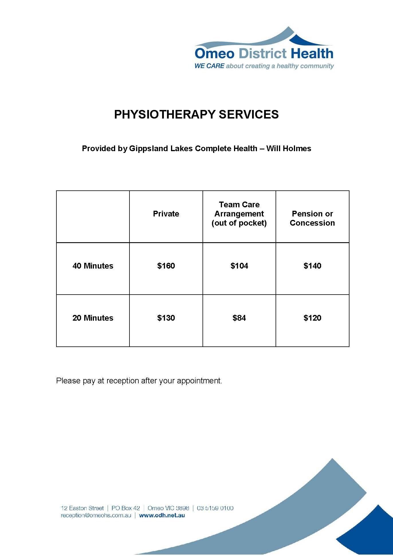 Odh Physio Pricing 1689812369